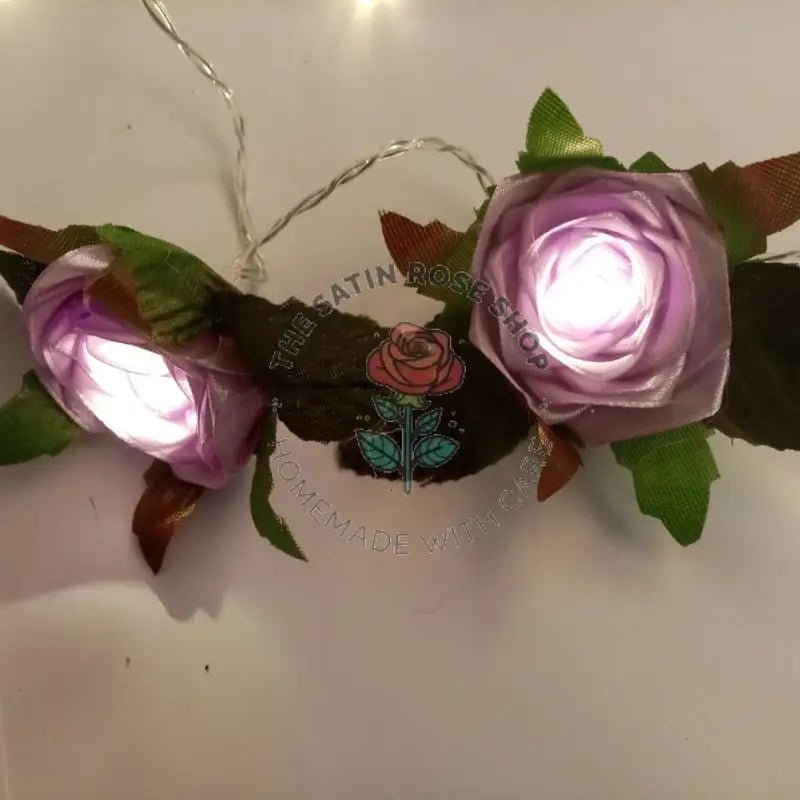 Light Orchid Satin Rose LED Lights for Elegant Home Illumination - The Satin Rose Shop