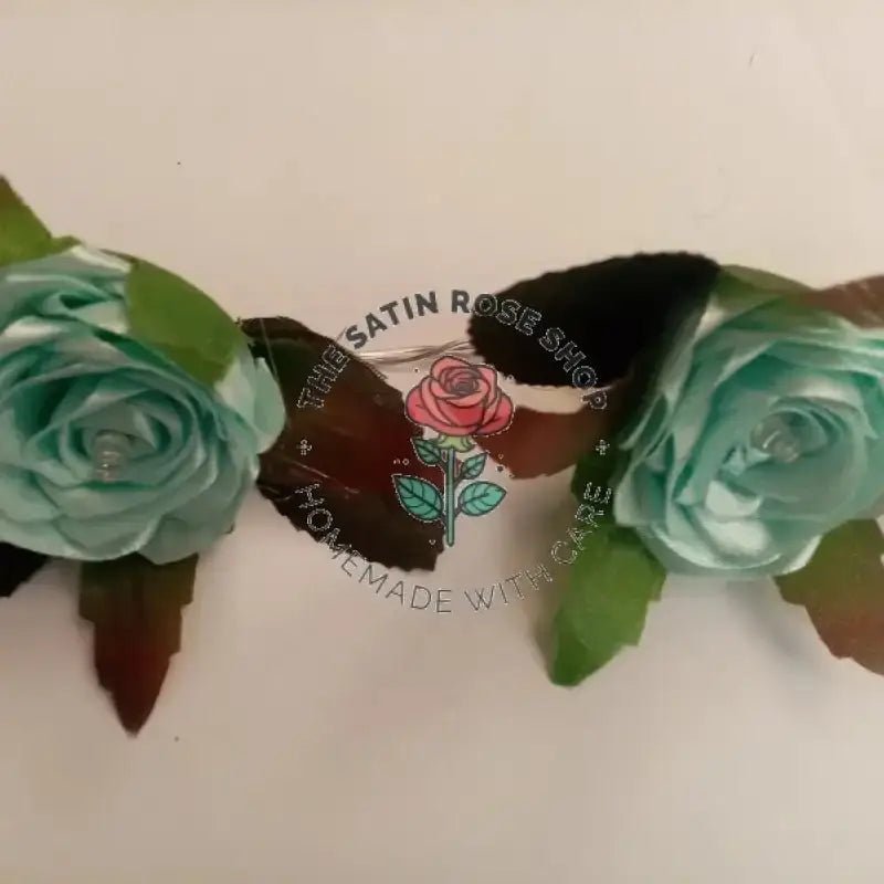 Aqua Satin Rose LED Lights for Elegant Home Décor - The Satin Rose Shop