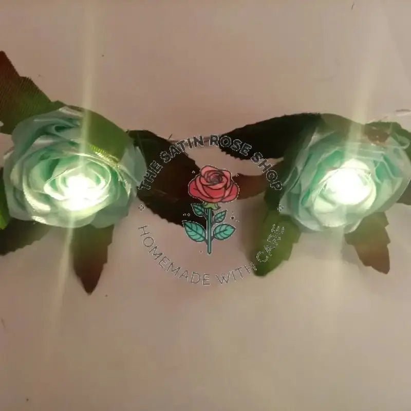 Aqua Satin Rose LED Lights for Elegant Home Décor - The Satin Rose Shop