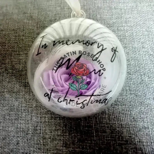 Christmas Bauble Tribute In Memory of Mum - The Satin Rose Shop