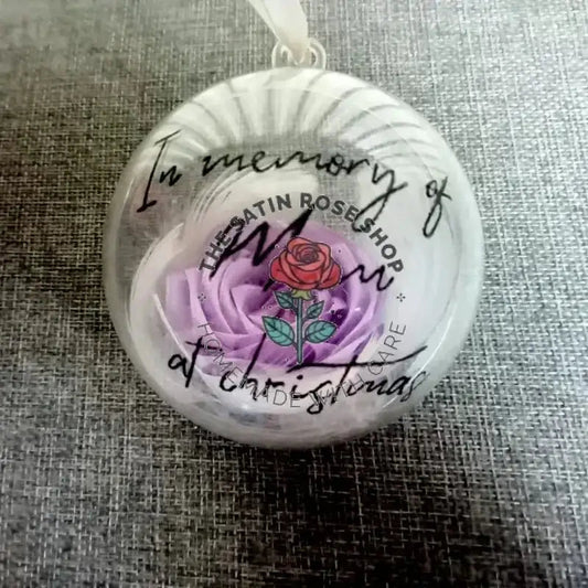 Christmas Bauble Tribute In Memory of Mum - The Satin Rose Shop