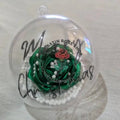Christmas Shakeable Bauble with Satin Rose for Festive Charm - The Satin Rose Shop