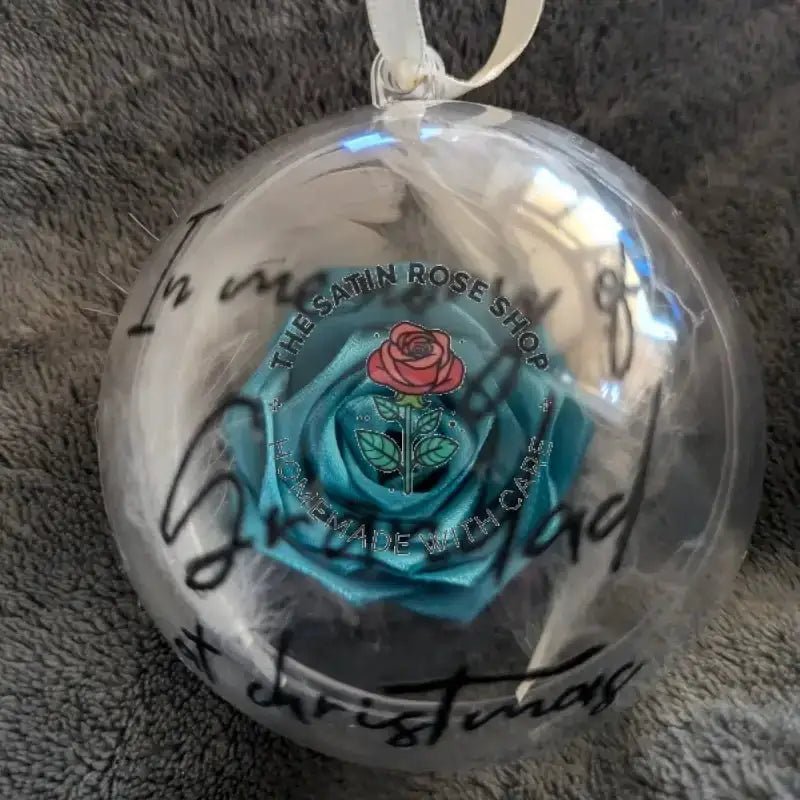 Christmas Tribute Bauble In Memory of Grandad - The Satin Rose Shop