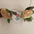 Elegant LED Lights with Cream Satin Roses for Charming Illumination - The Satin Rose Shop