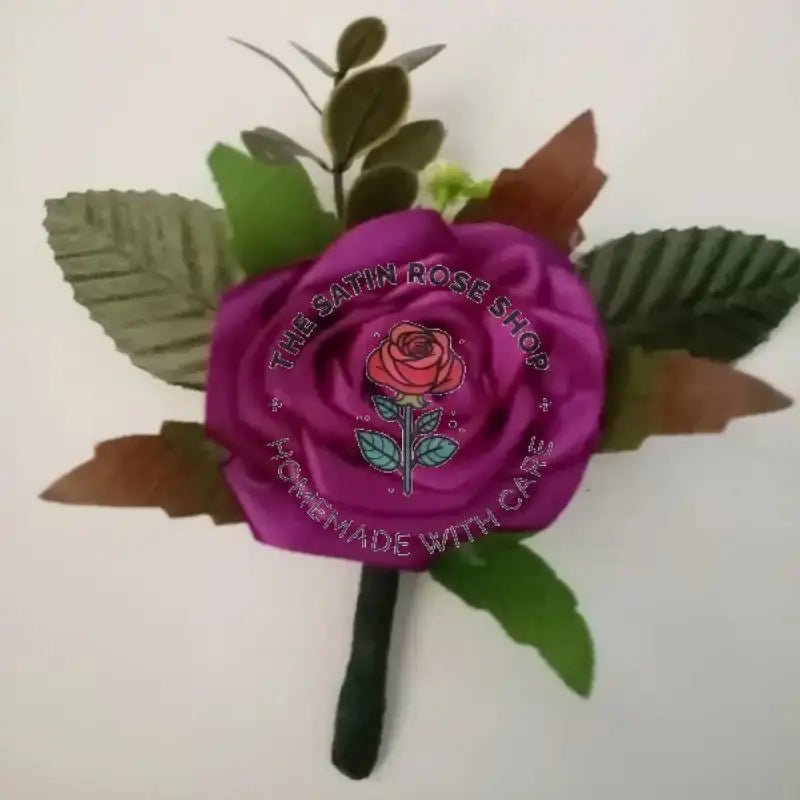 Elegant Satin Rose Boutonniere for Weddings and Proms - The Satin Rose Shop