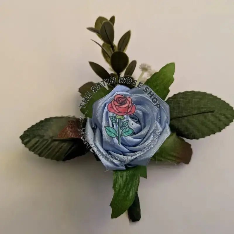 Elegant Satin Rose Boutonniere for Weddings and Proms - The Satin Rose Shop