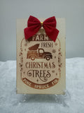 Handmade “Farm Fresh Christmas Trees” Sign - The Satin Rose Shop