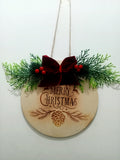 Handmade “Merry Christmas” Circular Wall Plaque - The Satin Rose Shop