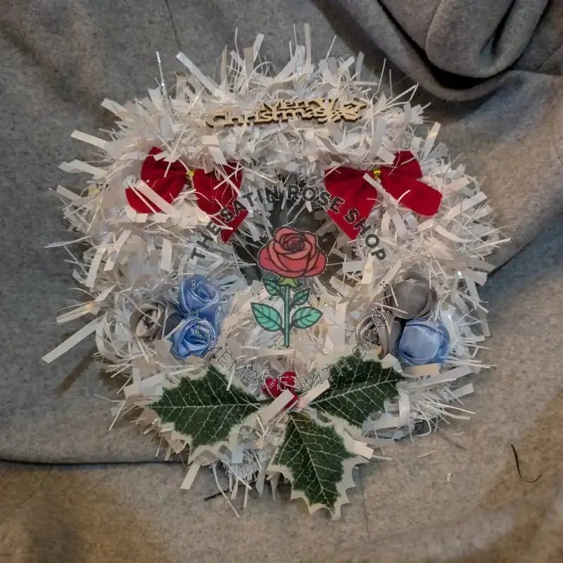 Homemade Christmas Wreaths - White - The Satin Rose Shop
