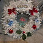 Homemade Christmas Wreaths - White - The Satin Rose Shop
