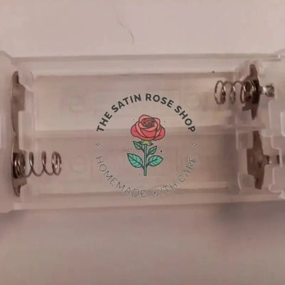 LED Lights with Purple Satin Roses for Elegant Room Illumination - The Satin Rose Shop