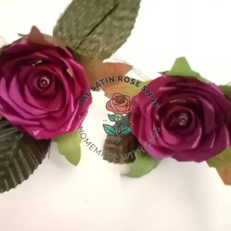 LED Lights with Purple Satin Roses for Elegant Room Illumination - The Satin Rose Shop