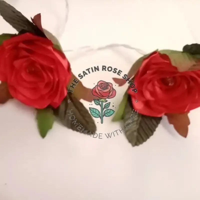 LED Lights with Red Satin Rose for Elegant Room Illumination - The Satin Rose Shop