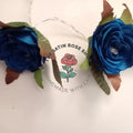 LED Lights with Royal Blue Satin Rose for Elegant Home Décor - The Satin Rose Shop