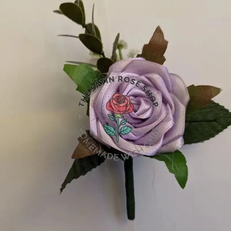 Light Orchid Satin Rose Button Holes For Elegance At Any Occasion - The Satin Rose Shop
