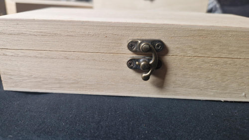 light orchid Satin Roses in Latching Wooden Box for Gifts and Decor closed wooden box with metal latch