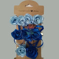 Royal Blue Satin Rose Homemade Crocodile Hairclips for Stylish Hair - The Satin Rose Shop